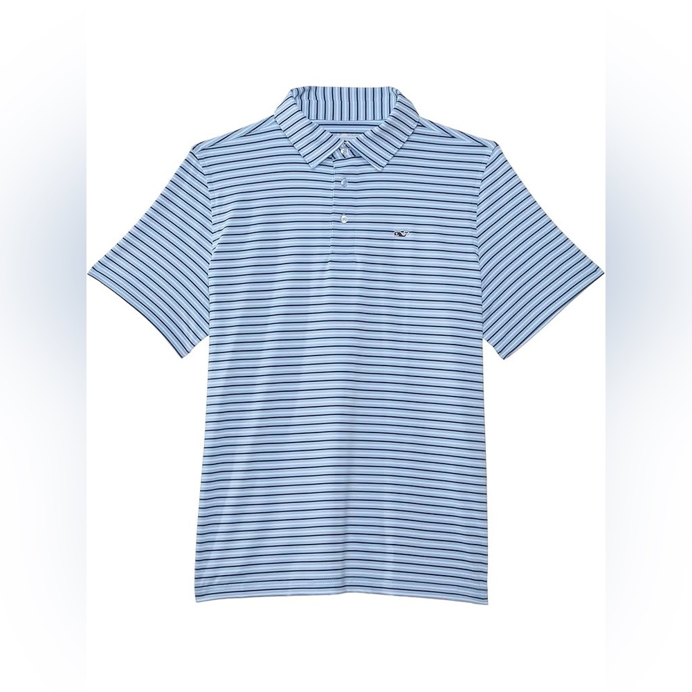 Vineyard Vines Boy’s Performance Golf Striped Polo Size Large